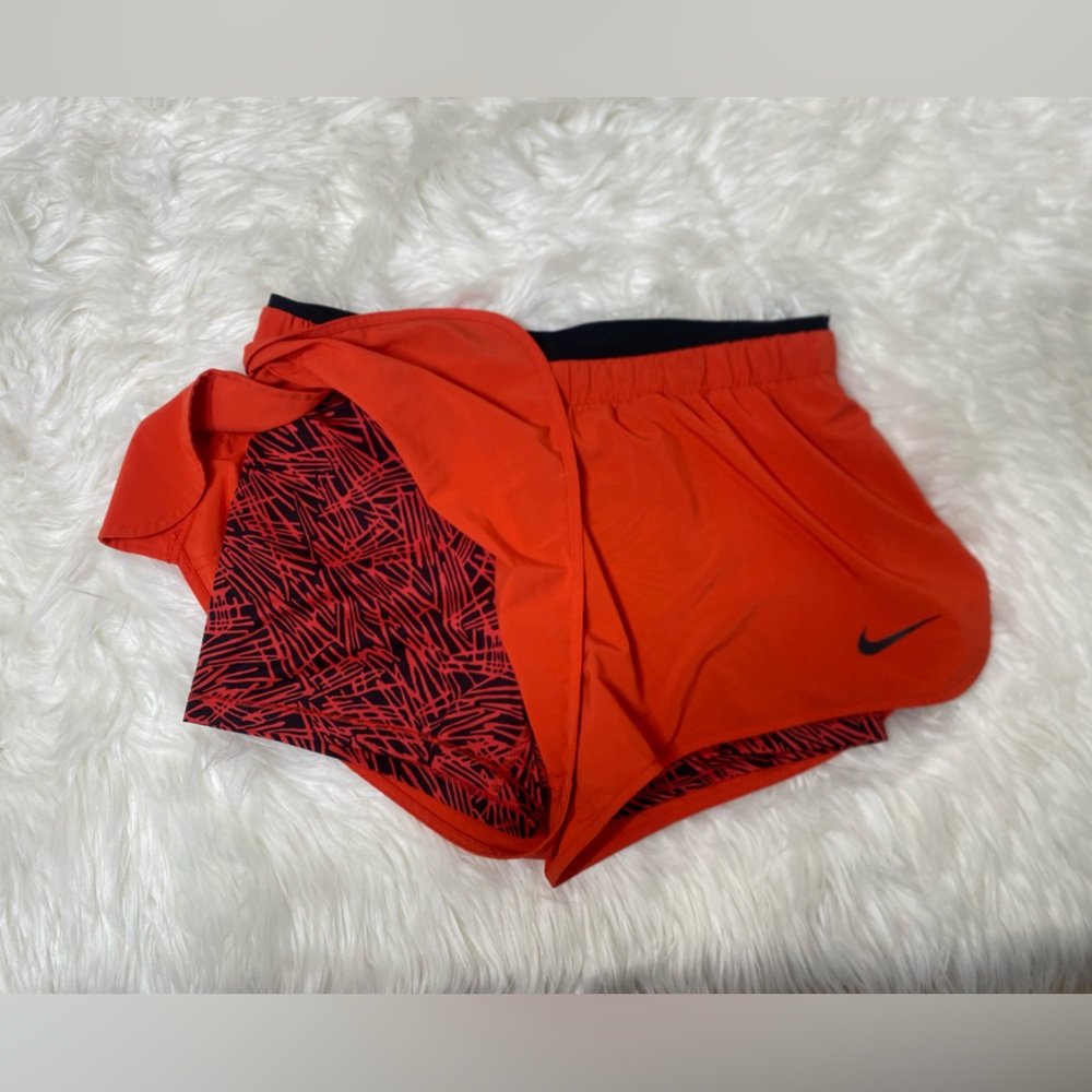 Nike Women's Red and Black Athletic Shorts CB238